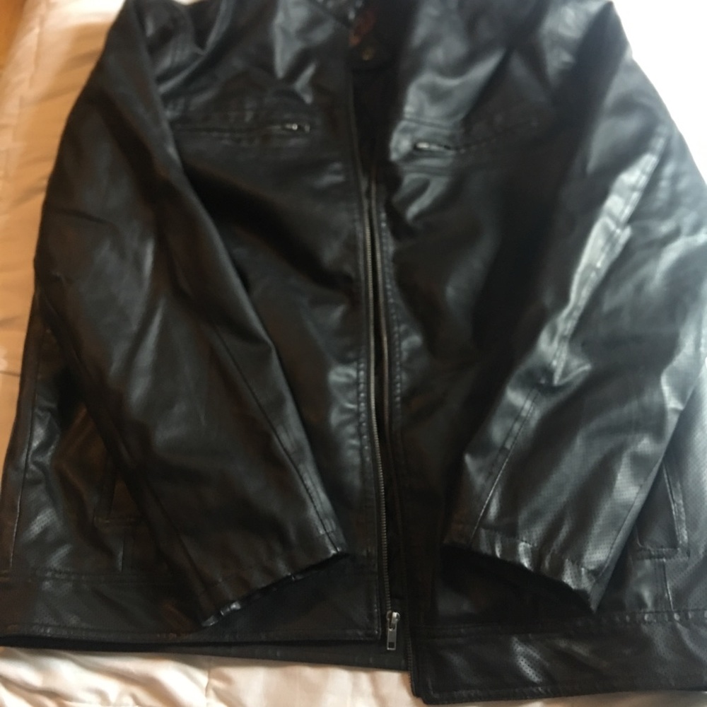 Black leather jacket